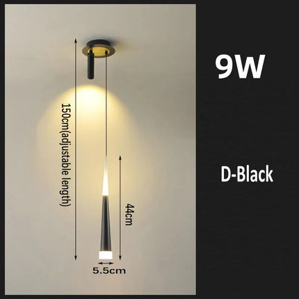 Suspension LED moderne avec câble long design épuré — LZ4X9T