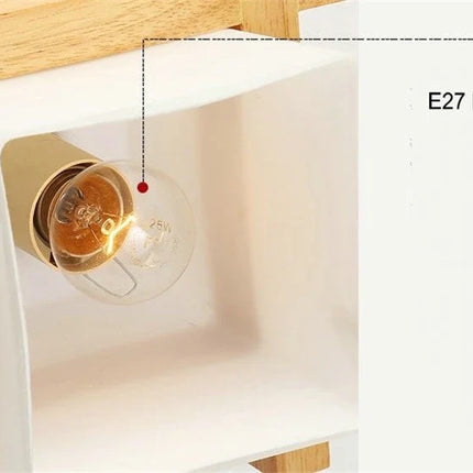 Plafonnier japonais en verre et bois pour intérieur contemporain — LZ4XJ9