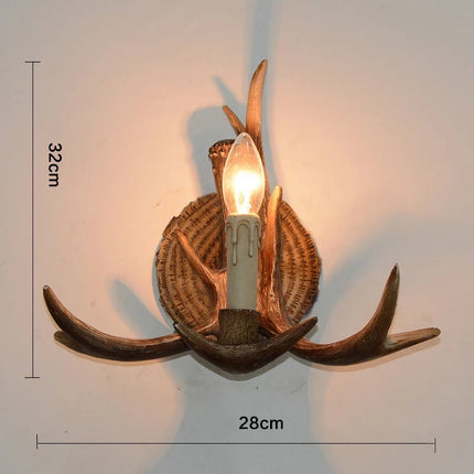 Applique murale LED décorative en résine forme bois de cerf — LZ4XJ9