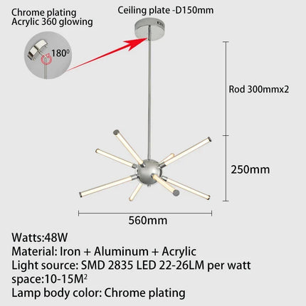 Suspension moderne en aluminium pour bar et cuisine intérieure — LZ4X9M