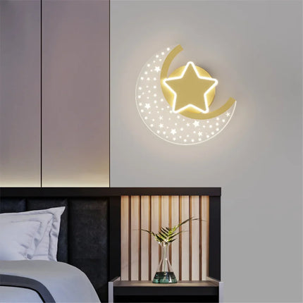 Applique murale LED en forme d’étoile et lune pour déco intérieure — LZ4X9T2