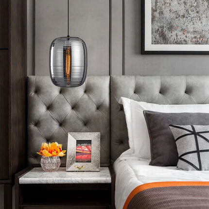 Lustre suspendu LED en verre au design minimaliste moderne — LZ4X9J