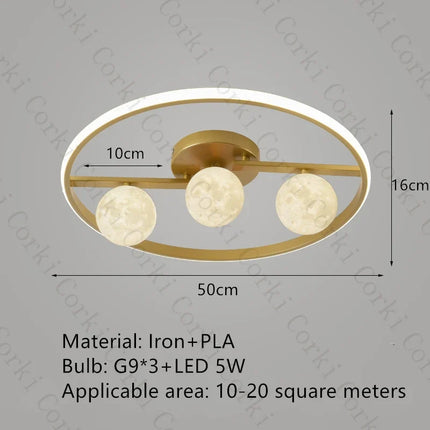 Plafonnier design en métal noir et doré avec globe blanc pour intérieur moderne — LZ4X9M