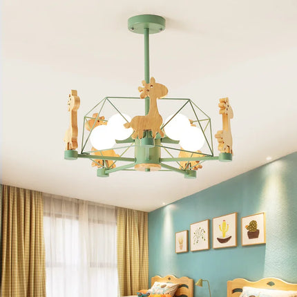 Suspension LED en bois forme étoile diamant — LZ4X9T2