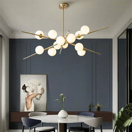 Lustre LED suspension boule en verre style nordique pour bar café — LZ4X9P2