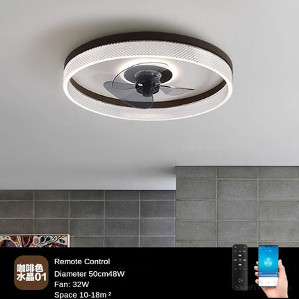 Plafonnier moderne avec ventilateur et éclairage LED 3 couleurs — LZ4X9P