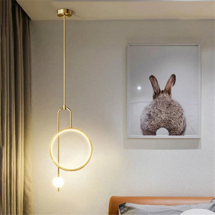 Suspension LED anneau au design nordique pour intérieur moderne — LZ4X9P2