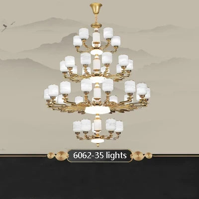 Lustre chinois grande taille pour décoration intérieure élégante — LZ4X9T2Q