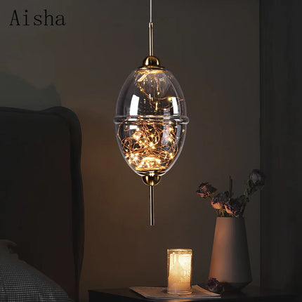 Suspension moderne en verre créatif pour bar et boutique — LZ4X9P