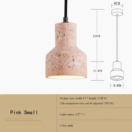 Suspension LED design nordique en terrazzo multicolore — LZ4P9XJ