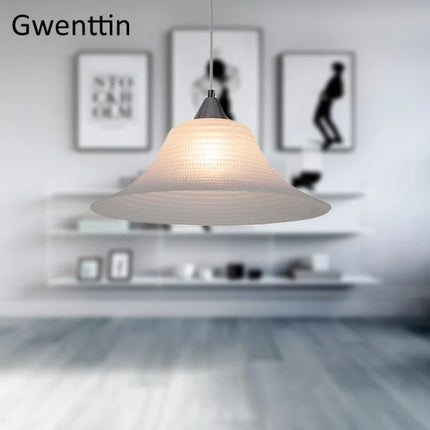 Suspension en verre style chapeau de paille pour décoration intérieure — LZ4X9M