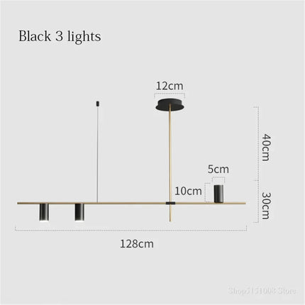 Lustre LED moderne et simple pour café et restaurant — LZ4X9P2