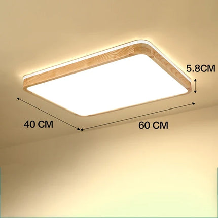 Plafonnier LED ultra-fin en bois massif style japonais 2021 — LZ4X9M