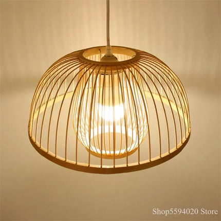 Suspension lumineuse en bois style chinois pour restaurant japonais — LZ4G7T9