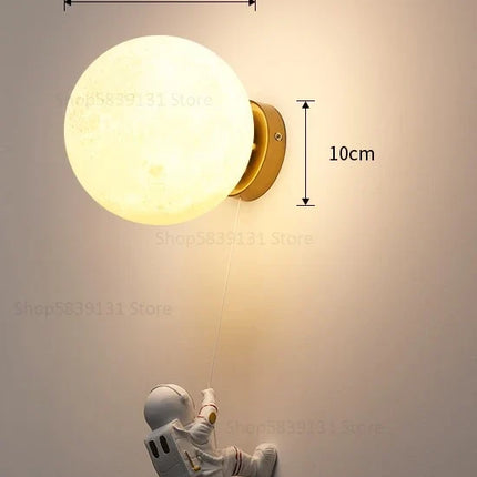 Applique murale enfant design astronaute avec étoiles et lune — LZ4X9P