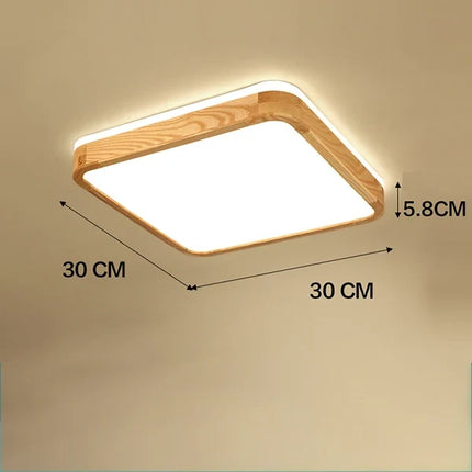 Plafonnier LED ultra-fin en bois massif style japonais 2021 — LZ4X9M