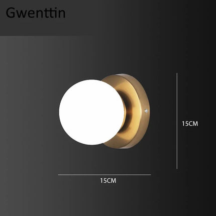 applique murale moderne à led en verre pour décoration intérieure