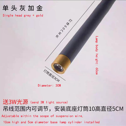 Suspension LED tube longue pour cuisine et bar — LZ4X9P2