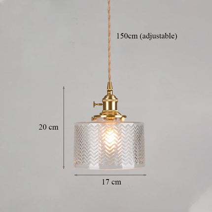 Lustre suspension en verre minimaliste au design japonais créatif — LZ4X9M