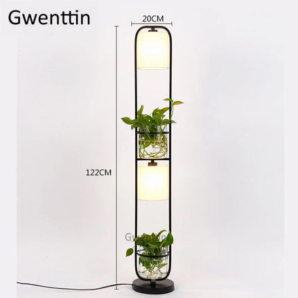 Lampadaire LED moderne en verre pour décoration intérieure — LZ4X9T2
