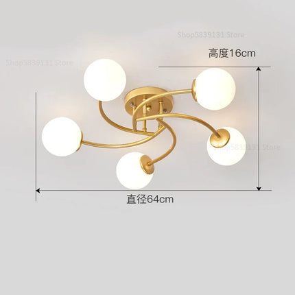 Plafonnier LED moderne en verre style nordique — LZ4Q7M9