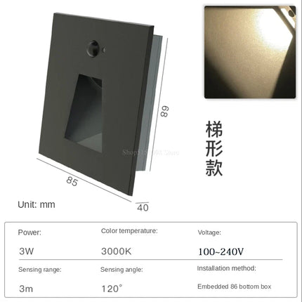 applique murale led à induction avec capteur intégré