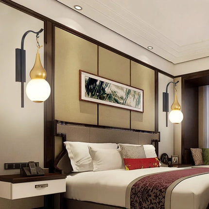 Applique murale gourde au style chinois pour décoration intérieure — LZ4T9XQ