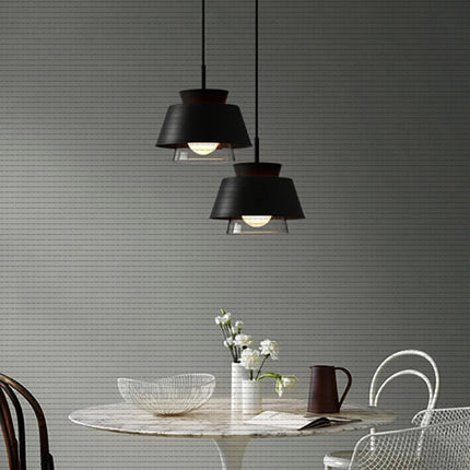Suspension industrielle en verre et fer style nordique moderne — LZ4X9T