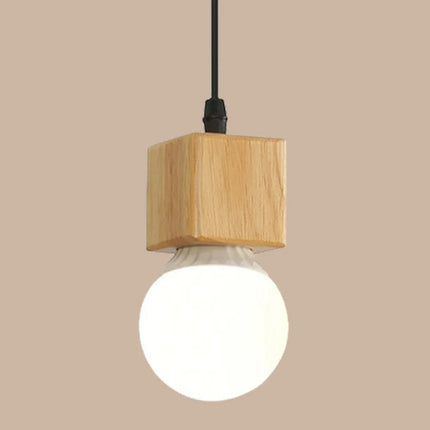 Suspension vintage industrielle rustique en bois Mengjay — LZ4N7Q2