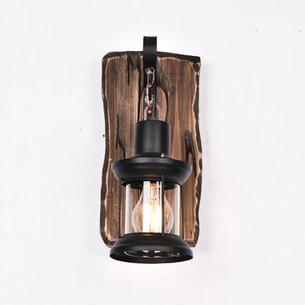 Applique murale en bois style industriel nostalgique pour bar et café — LZ4X9P2