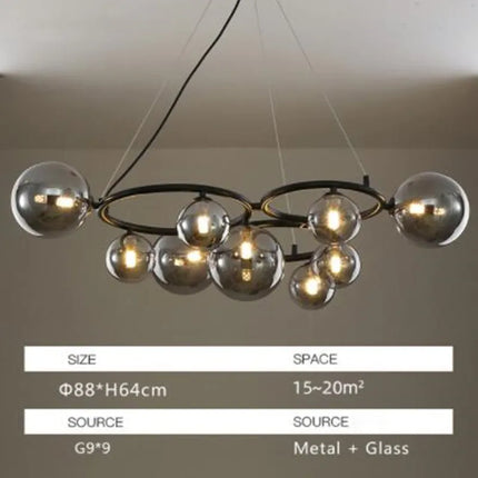 Suspension moderne en verre avec ampoule intégrée pour intérieur — LZ4P9XQ