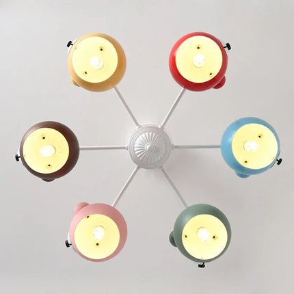 Lustre enfant lumineux avec motif ours en dessin animé — LZQ7M2