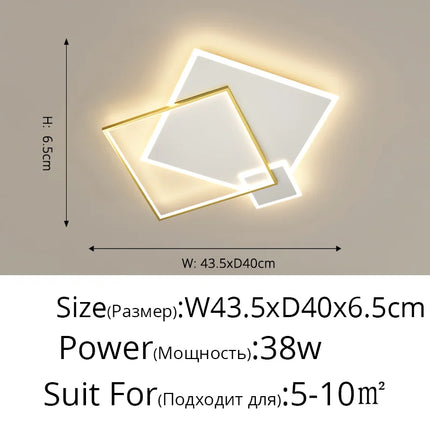 Plafonnier LED moderne en fer forgé et acrylique pour salon et salle à manger — LZ7D9Q
