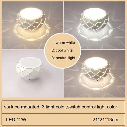 Plafonnier LED moderne avec gradation et trois modes de lumière — LZ4P9XJ