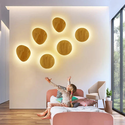 Applique murale LED en bois au design nordique moderne — LZ4X9P2
