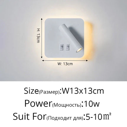 Lustre LED minimaliste avec interrupteur et spot décoratif — LZ4XJ9