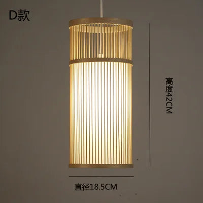 Lustre suspension en bambou style zen pour ambiance relaxante — LZ7D9X