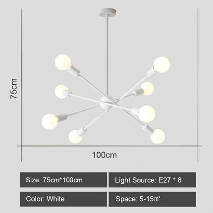 Lustre suspension LED style industriel spoutnik créatif — LZ4X9J