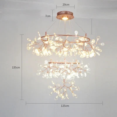 Suspension LED art déco en acier inoxydable et acrylique — LZ4XJ9