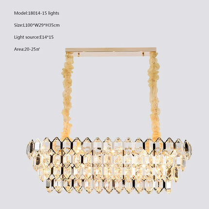 Lustre moderne en cristal avec éclairage LED intégré — LZ4X9P2