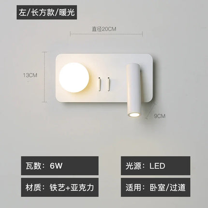 Applique murale LED rotative design pour intérieur décoratif — LZ4XJ9