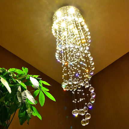 Lustre moderne en cristal à design spiralé pour éclairage décoratif — LZ4P9XQ