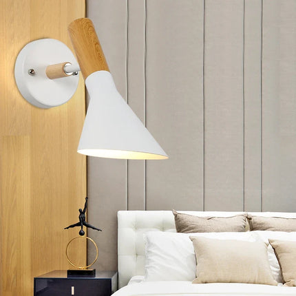 Applique murale design nordique en bois et fer moderne — LZ4X9J