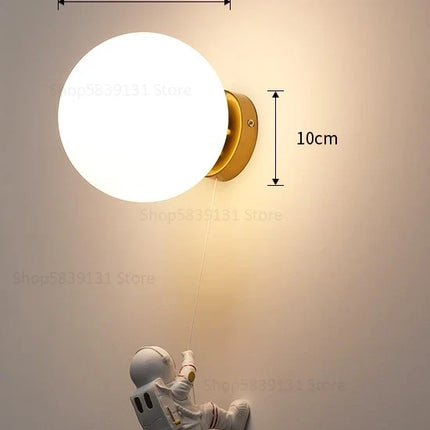 Applique murale enfant design astronaute avec étoiles et lune — LZ4X9P