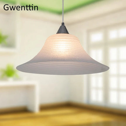 Suspension en verre style chapeau de paille pour décoration intérieure — LZ4X9M