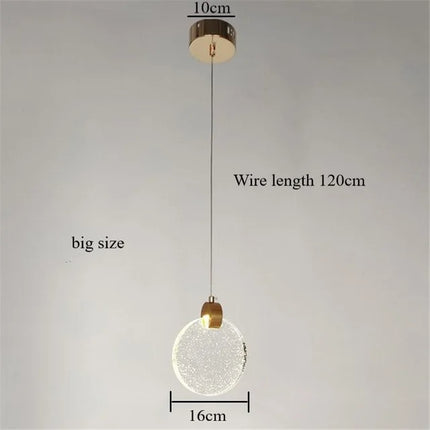Suspension moderne en cristal avec éclairage LED intégré — LZ4X9T