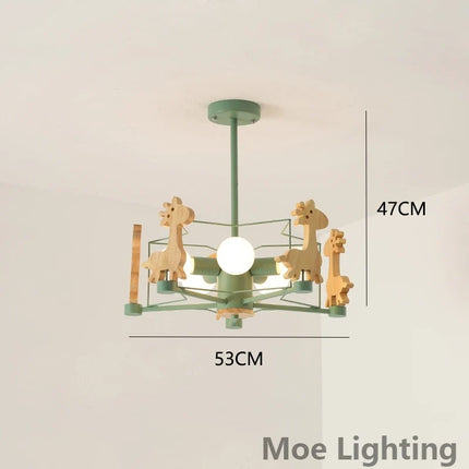 Suspension en bois LED pour chambre d'enfants — LZ7N4Q