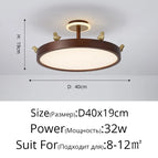 B 40cm 32W Noyer / Luminosité variable