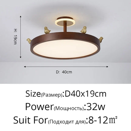 Lustre nordique créatif en forme de couronne oiseau pour chambre enfant — LZ4B7X9