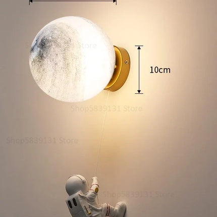 Applique murale enfant design astronaute avec étoiles et lune — LZ4X9P